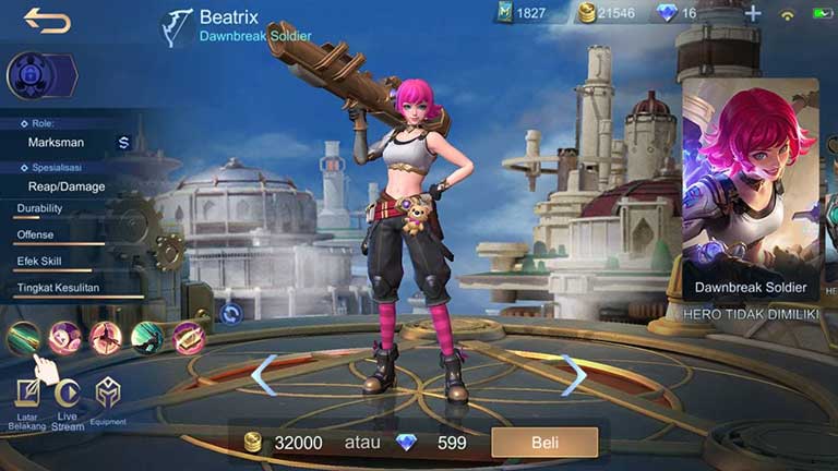 Beatrix Hero Tersulit Di Mobile Legends