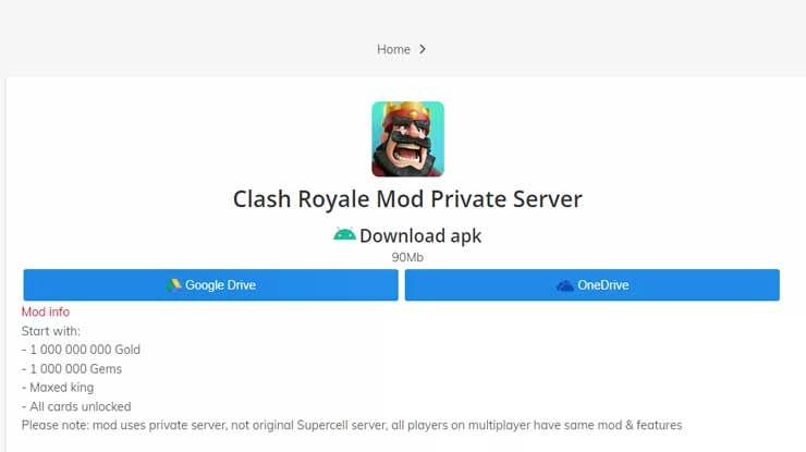 Cara Download Clash Royale Private Server Terbaru