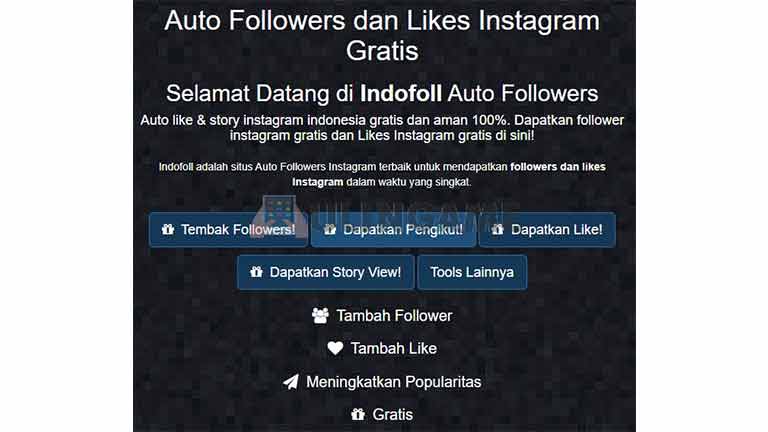 Indofoll Followers Gratis Tanpa Tambah Following
