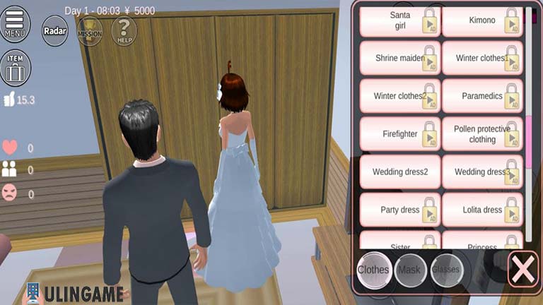 Ganti Dress Cara Menikah di Sakura School Simulator